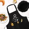 YFDFFSDCY Kids Apron and Chef Hat Set, Junior CHEF Funny Apron Adjustable Kitchen Apron Cooking Baking Painting with 2 Pockets for Boys and Girls view 3