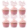 12PCS Bride to Be Cupcake Topper Set, Rose Gold Glitter Cake Decorations, Ideal for Bridal Shower Cupcake Decor view 1