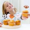 12PCS Sports Cupcake Toppers, Football/Basketball/Baseball/Rugby Cupcake Topper Set, Sports Themed Birthday Party Dessert Decorations view 3