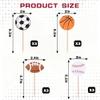 12PCS Sports Cupcake Toppers, Football/Basketball/Baseball/Rugby Cupcake Topper Set, Sports Themed Birthday Party Dessert Decorations view 4