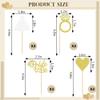 12PCS Gold & White Glitter Bride to Be Cupcake Toppers, Luxury Wedding Dress Diamond Ring Cupcake Toppers, No Assembly Bridal Shower Cake Decor Set view 4
