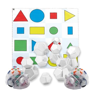 Early Programming: See & Say Blue-Bot 2pcs and Shapes, Colors, and Size Themed Floor Mat 60 x 60 cm, with Free 12-pcs Metallic BlouderBlocks