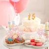 12PCS Rose Gold Happy Birthday Cupcake Toppers Set, Handwritten Font Bow Birthday Cake Toppers, Trendy Girl Birthday Party Cake Decoration view 2