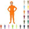 2025 Orange Jumpsuit Kids Full Open Face Spandex Halloween Bodysuit Stretch Unitard Child Cute (Green, 10-14 Years) view 1
