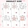 12PCS Glitter Cupcake Toppers, Snowflake, Rose Gold and Sliver Moon & Star Cupcake Decors, Winter-Themed Party Desserts Decoration view 4