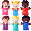 6 Pcs Role Play Hand Puppets Multicultural Entrepreneur Plush Toys Role-Play Toy Puppets for Kids Storytelling Imaginative Pretend Play Teaching Preschool(Multiculturalism) view 1