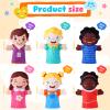 6 Pcs Role Play Hand Puppets Multicultural Entrepreneur Plush Toys Role-Play Toy Puppets for Kids Storytelling Imaginative Pretend Play Teaching Preschool(Multiculturalism) view 3