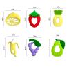 6-Pack Baby Teething Toys - Soft Silicone Teethers with Fruit Shapes (Banana, Grape, Lemon, Pear, Strawberry, Pineapple) | Freezer Safe, Non-Toxic, Soothing Sensory Stimulation view 2