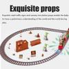 Aoaoy Christmas Train Set, Electric Train Set with Light and Sound, Realistic Sounds Electric Rail Car Toy for Kids Family Christmas Decoration Gift (134pcs) view 3