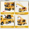 Mobile Crane Tow Truck Toy for Logging Farm Port Shipyard Building Bridge Construction Vehicles Engine Machine City Gravity Lifting Arm Kids Boys Age 3-5 4-7 Years Old Christmas Birthday Easter Gifts view 3