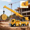 Mobile Crane Tow Truck Toy for Logging Farm Port Shipyard Building Bridge Construction Vehicles Engine Machine City Gravity Lifting Arm Kids Boys Age 3-5 4-7 Years Old Christmas Birthday Easter Gifts view 4