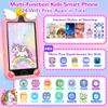 Kids Smart Phone for Girls, Toddler Birthday Gifts for Girl 3 4 5 6 7 8 9 10 Year Old, Kids Toy Cell Phone with 4" Touchscreen Cameras, Music, Games, Travel Preschool Learning Education Toy view 2
