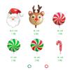 10 PCS Christmas Foil Balloons, Santa Claus Balloon for Christmas Party Decorations, Cute Reindeer Balloons for Xmas Party, Candy Cane Balloons for New Years Party Birthday Party view 2