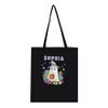 Personalized Cute Halloween Tote Bag for Girls - Custom Trick-or-Treating Canvas Bag with Iridescent Ghost Design view 1