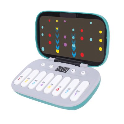 Diydeg Music Rhythm Game Machine, Fast Push Electronic Organ with Music and Light for Kids Aged 3 to 16 Years, Handheld Puzzle Game Improves Response Speed and Hand Eye Coordination (Green)