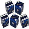 Authentic Casino Dice w/Pouch + Genuine Leather Cup Wide Opening (No Lining Natural, Lake Vegas Binion's Blue Polished) view 3