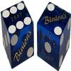 Authentic Casino Dice w/Pouch + Genuine Leather Cup Wide Opening (No Lining Natural, Lake Vegas Binion's Blue Polished) view 4