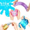 24 Pack Slime Valentines for Kids -No Messy Glitter Clear Slime Kit for Girls 8-12 with Sequins, Non Sticky Stress Relief Toy for Kid & Adult, Princess Toys, Party Favors, Classroom Prizes view 2