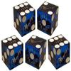 Authentic Casino Dice w/Pouch + Genuine Leather Cup Wide Opening (No Lining Natural, Las Vegas Flamingo Blue Polished) view 3