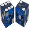 Authentic Casino Dice w/Pouch + Genuine Leather Cup Wide Opening (No Lining Natural, Las Vegas Flamingo Blue Polished) view 4