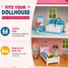 FUNERICA Dollhouse Family People Figures with Miniature Dollhouse Furniture and Accessories (Bed & Bath Family Set) view 3