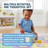 Baby Academy Books Montessori Play Box for 1318 Month 28 Piece Wooden Learning Toy Set with Stacking Cups, Shape Sorter, Object Permanence Toy & Sensory Activities view 2