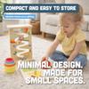 Baby Academy Books Montessori Play Box for 1318 Month 28 Piece Wooden Learning Toy Set with Stacking Cups, Shape Sorter, Object Permanence Toy & Sensory Activities view 3