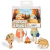 Archie McPhee Mini Camping Frog Vinyl Novelty Toy Set of 4 view 1
