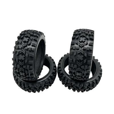 4 1/8 Tires with 17mm Hex Fit Compatible with 1 8 Scale RC Car Off Road Vehicle Compatible with Various Models