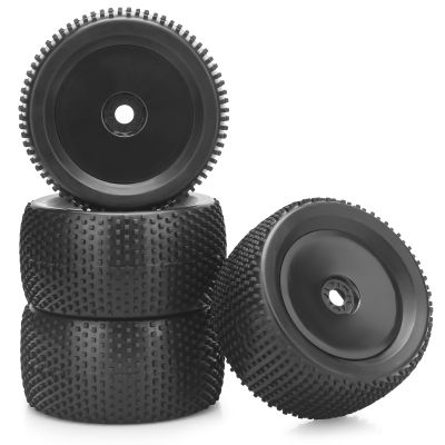 1/8 RC Wheel and Tires, daitoku 17mm Hex RC Off Road Racing Truck Tires and Wheels for Arrma Typhon 6S Talion 4WD HPI HSP Bazooka Camper Kyosho TRAXXAS - Black