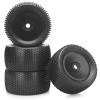 1/8 RC Wheel and Tires, daitoku 17mm Hex RC Off Road Racing Truck Tires and Wheels for Arrma Typhon 6S Talion 4WD HPI HSP Bazooka Camper Kyosho TRAXXAS - Black view 1