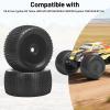 1/8 RC Wheel and Tires, daitoku 17mm Hex RC Off Road Racing Truck Tires and Wheels for Arrma Typhon 6S Talion 4WD HPI HSP Bazooka Camper Kyosho TRAXXAS - Black view 3