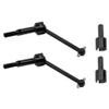 2Pcs 39mm Universal Drive Shaft Swing Shafts Compatible with TT01 TT02 TA04 TT02 RC Cars Fits Differential Cup Metal Parts view 1