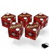 Authentic Casino Dice w/Pouch + Genuine Leather Cup Wide Opening (No Lining Natural, Reno Atlantis Red Polished) view 3