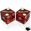 Authentic Casino Dice w/Pouch + Genuine Leather Cup Wide Opening (No Lining Natural, Reno Atlantis Red Polished) view 4