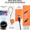 2.76" Upgraded Crystal Ball Video Player, Memory Sphere Upload Videos & Photos, USB Rechargeable, for Couples Friends Anniversary Birthday Gifts (Orange) view 2