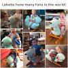 labebe Baby Rocking Horse, Blue Squirrel Rocking Horse for Toddler 1-3 Age Boy&Girl, Plush Rocking Squirrel with Seatbelt for 6 Months Babies, Children Ride-on Toy Wooden Animal Rocker view 2