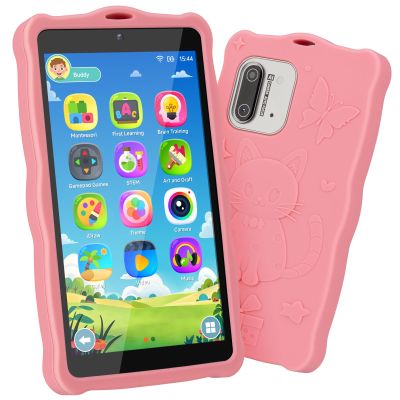 5.50" Touchscreen Kids Toys Smart Phone, Kids Phone with Games & Dual Camera, Toddler Toys Phone, Boys and Girls Learning Toy Phone for 3-9 Years Old (Pink)