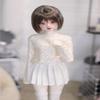 Doll Clothes Long Sleeve Floral Lace Shirt for 1/3 1/4 BJD Dolls Accessories(White,1/3) view 1