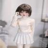 Doll Clothes Long Sleeve Floral Lace Shirt for 1/3 1/4 BJD Dolls Accessories(White,1/3) view 2
