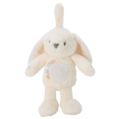 Linzy 10" Bunny Stroller Toy Soft Bunny Plush Baby Toy with LED Night Light & Lullaby Music, Birthday Christmas for Newborns Toddlers Kids