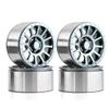 2.6-inch Metal Beadlock Wheel Rim 135mm Rubber Tire Tyre for 1/7 1/8 Climbing Car for CRO-SSRC MK07 H8h YK4082/83 Upgrade Accessorie(Titanium hub) view 2