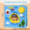 Bright Keiki Busy Book for Toddlers 13 Montessori Busy Board & Educational Toys for 2 Year Old Away We Go Travel Activity Book view 2