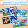 Bright Keiki Busy Book for Toddlers 13 Montessori Busy Board & Educational Toys for 2 Year Old Away We Go Travel Activity Book view 3