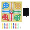 Compact Flying Chess Set  Fun Travel Board Game Made from Durable Rubber Cloth Includes 16 Chess Pieces, Storage Bag, and Dice for Family Entertainment! view 1
