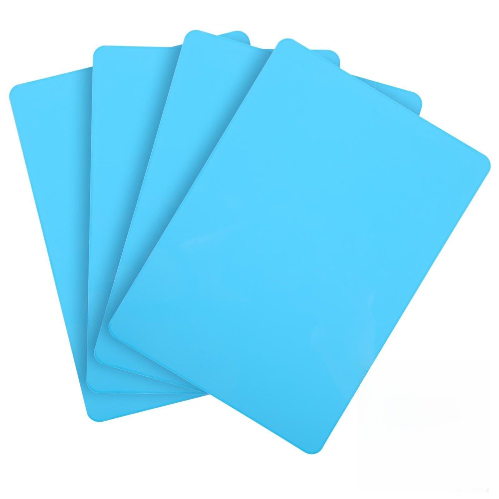 Aeaocvo 4 Pcs Mahjong Shuffler Cards, Blue Plastic Mahjong Tile Mixer Shuffler for Efficient Mixing and Shuffling, Portable Mahjongs Accessories for Enthusiasts