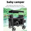 GEHPYYDS Foldable Double Push Bar Stroller Wagon Featuring 4 High Seat for 4 Kids,Kids Wagon Stroller,5-Point Harness & Storage Organizer,for Outdoor Trips,for 0-6 Years Grey view 2