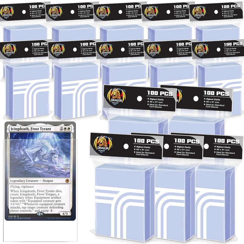 1500 Count Baseball Card Sleeves, Soft Trading Card Sleeve Fit ForMtg,TCG,CCG,Magic,Football,Sports,Photocard Sleeves