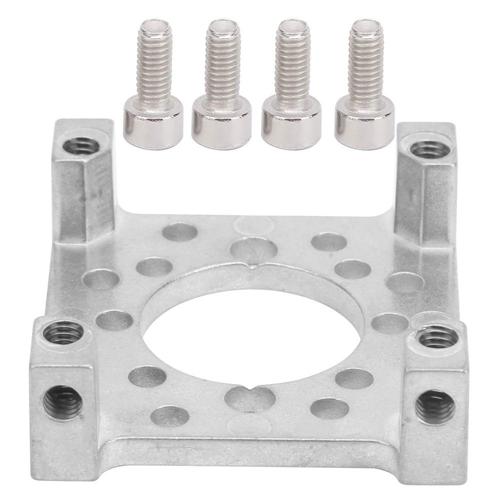 ANKROYU Quad Block Motor Mount Zinc Alloy Heavy Duty Universal Motor Mounting Holder with 4pcs M4 x 0.7mm Screws for DIY Projects Robotics and RC Vehicles