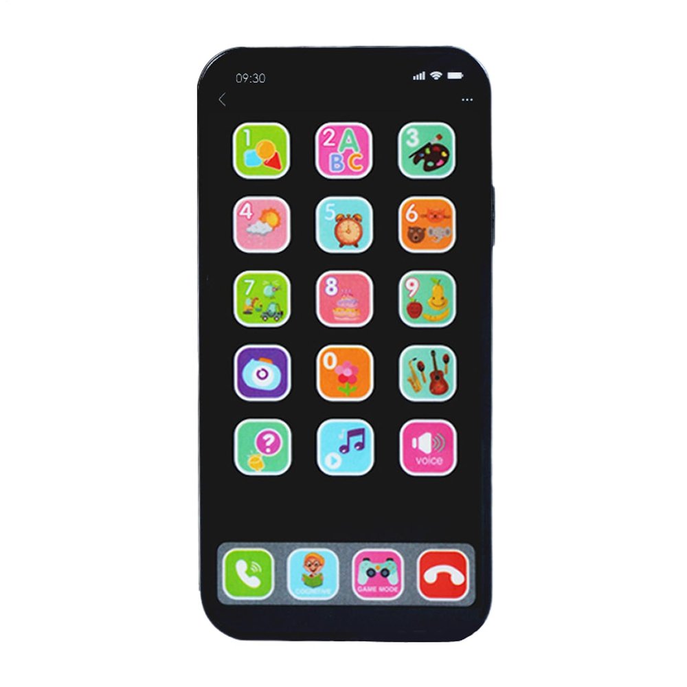 Toddler Play Phone | Pretend Touch Screen Toy with Music and Lights | Educational Learning Mobile Phone Toy, Interactive Fake Cell Gift for Kids Boys Girls Ages 1 to 6 Preschool Babies